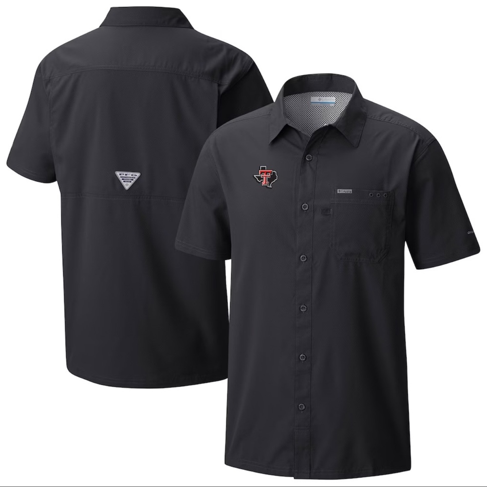 Texas Tech Columbia Men's Black Button Down Shirt